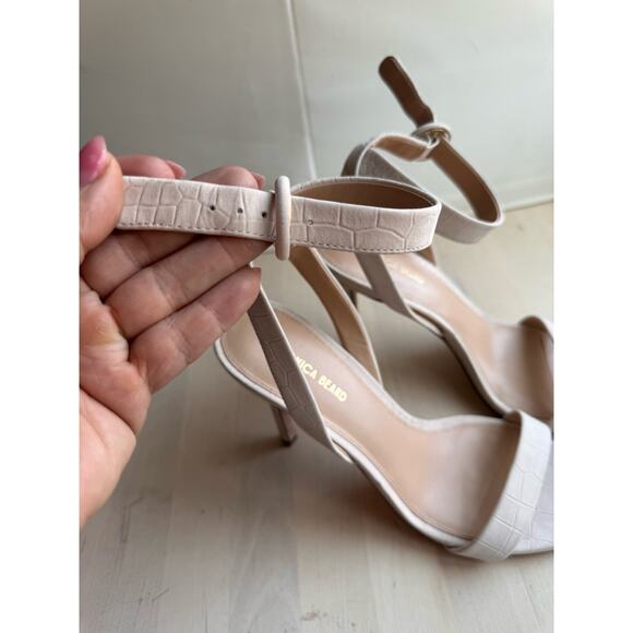 VERONICA BEARD Darcelle Croco Ankle-Strap Sandals size 7.5 - Picture 4 of 10